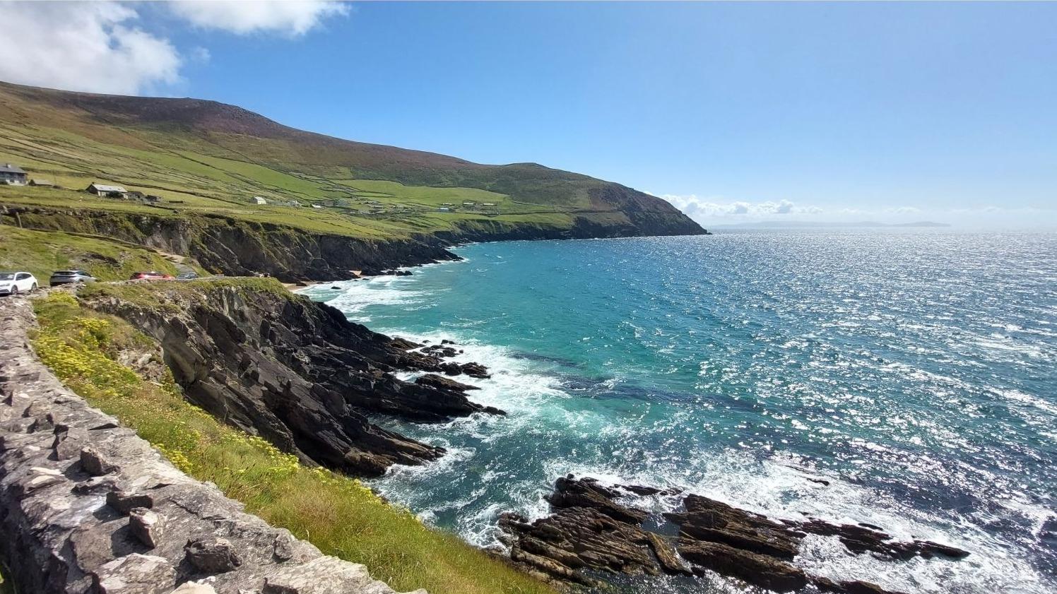 Cliff view on coast line of ireland