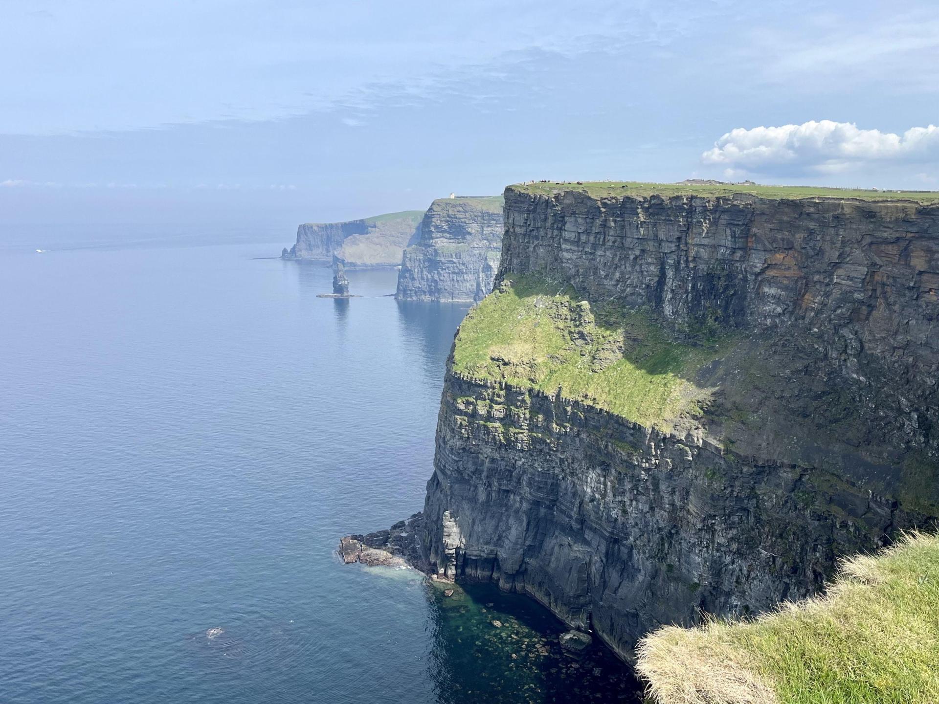 Coastal cliffs on Wild Atlantic Way on motorhome tour route